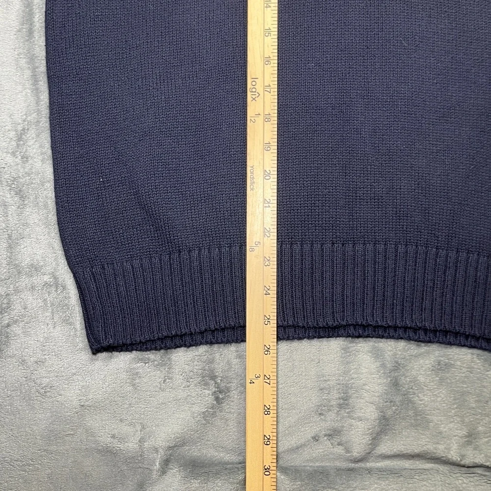 Vintage Polo Ralph Lauren 1/4 Zip Knit Sweater Men's XXL Navy 100% Pima Cotton